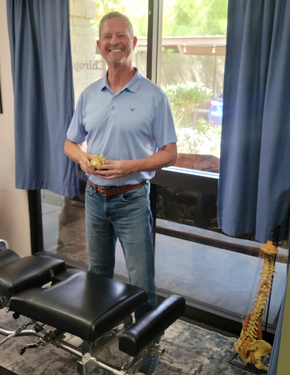 Dr. Troy Counselman in the $25 Chiropractic treatment room